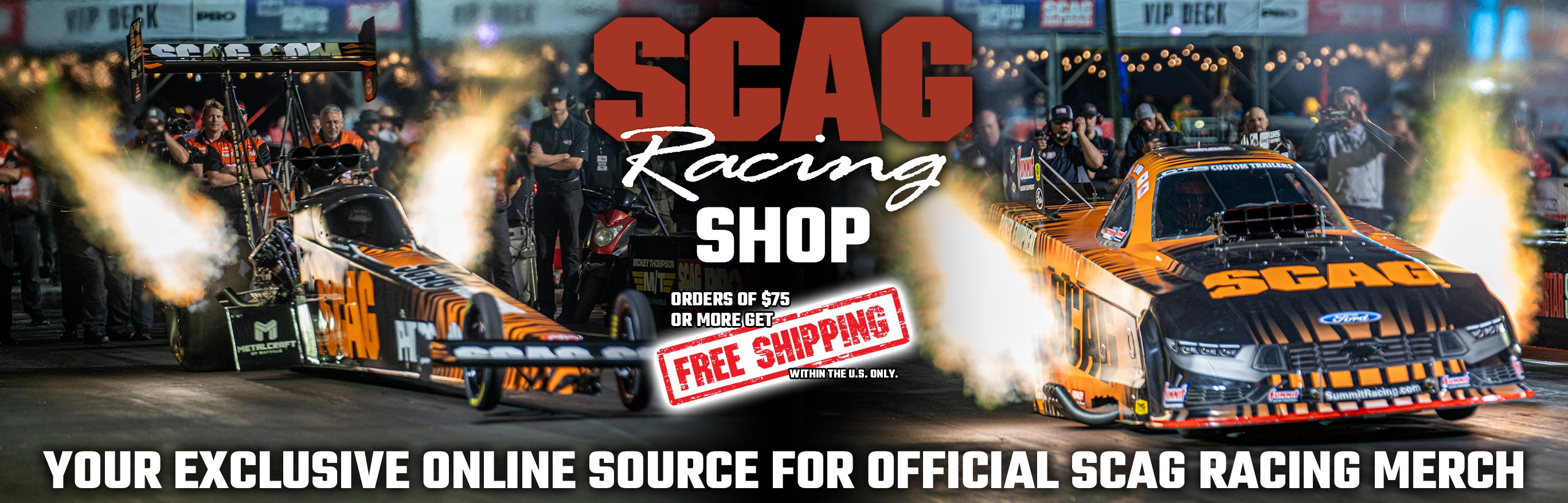 Scag Racing Shop Header - Free Shipping